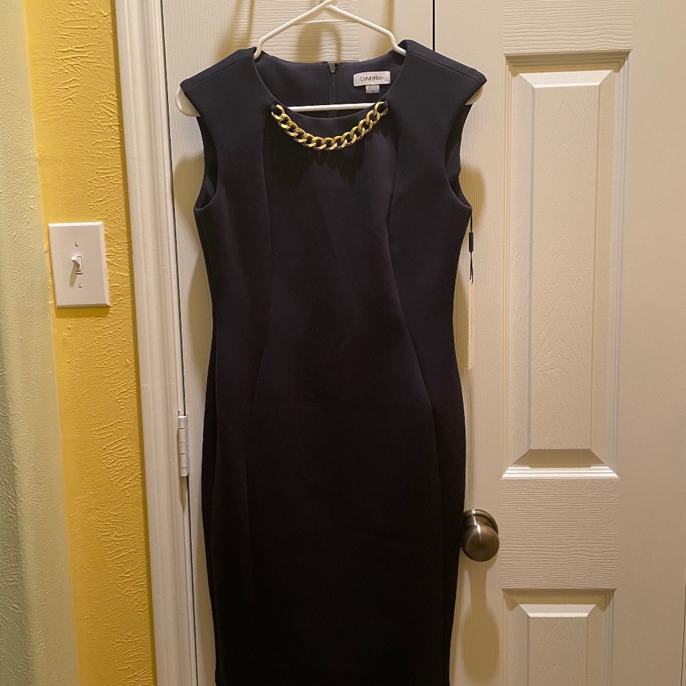 NWT Calvin Klein Navy Dress